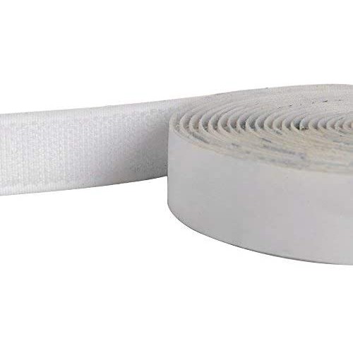 Cuộn 25m Băng khóa xé nhám, Velcro cao cấp khổ 20mm mặt nhám gai có băng keo