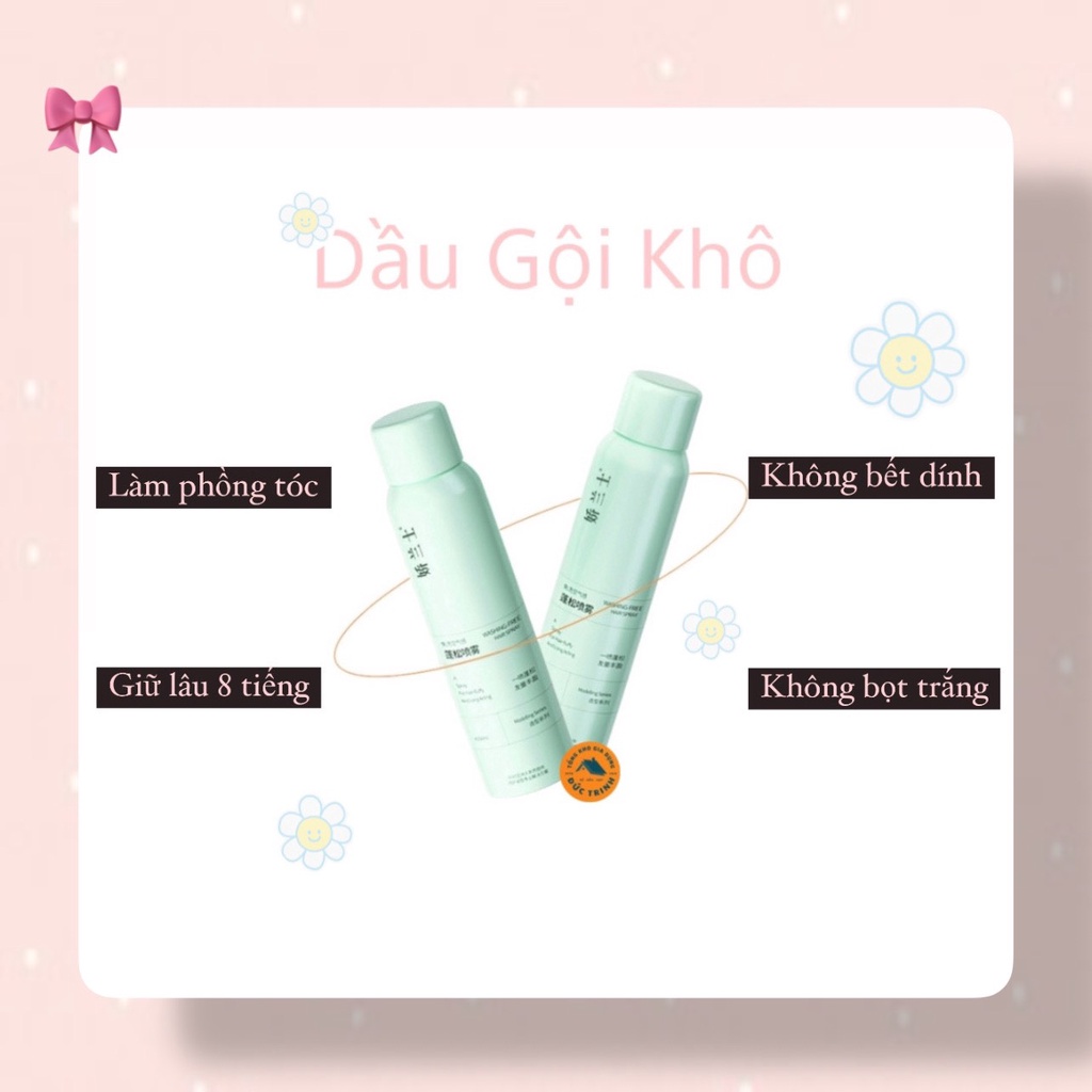Dầu gội khô dạng xịt Spes, dầu gội đầu khô nữ không bết dính phồng tóc nội địa trung quốc