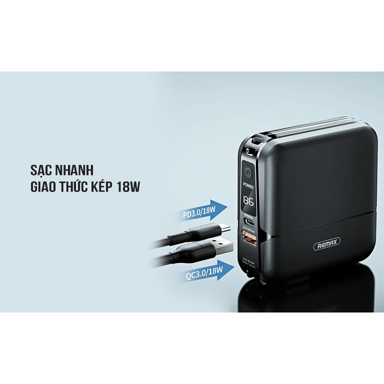 Remax RPP-20 Sạc dự phòng remax RPP-20, dung lượng 15000mAh - Cốc sạc kiêm pin dự phòng hỗ trợ sạc nhanh PD 3.0 và QC...