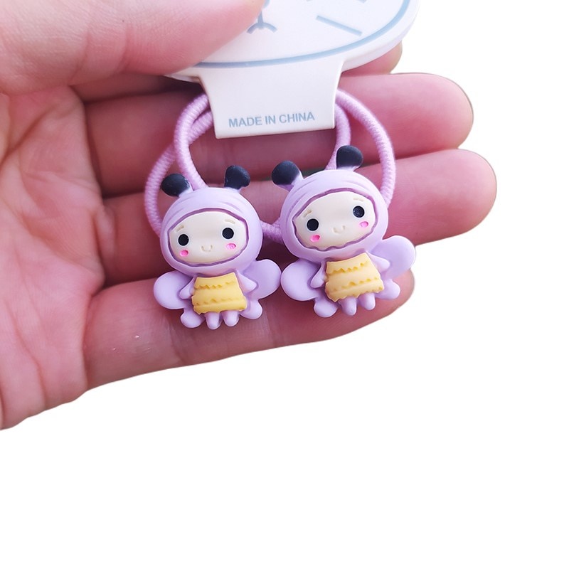 Set 2 dây buộc tóc co giãn hình khủng long dễ thương cho bé gái