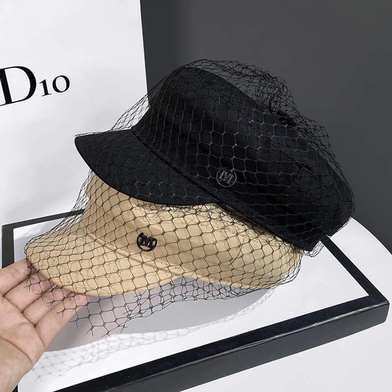 Mũ Beret Vải Gạc Phong Cách Retro Nhật Bản Mới Cho Nữ