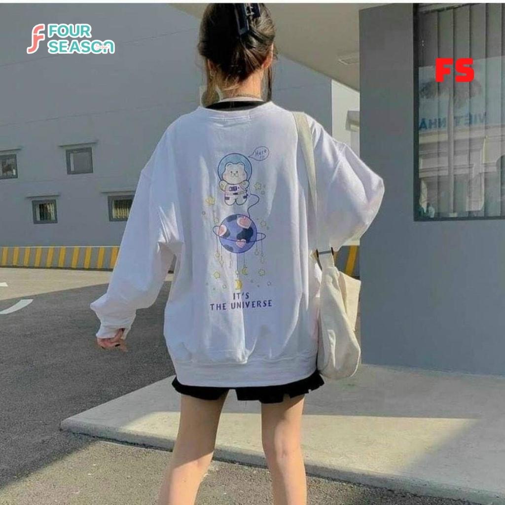 Áo sweater nỉ form rộng KN07 4S Ulzzang hottrend phong cách unisex street style năng động giá rẻ