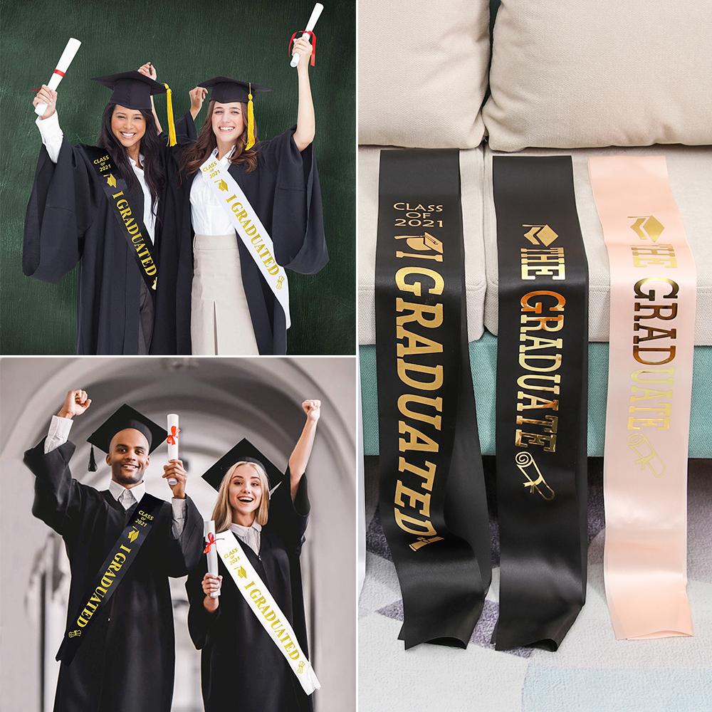 DORAW 2021 Graduation Sash Gift Dance Performance|Glitter Letter Celebration Photo Props