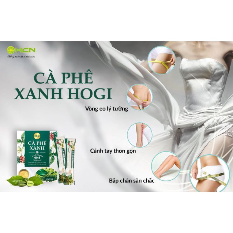 Cà phê xanh hogi 15 gói giảm cân kháng mỡ hiệu quả