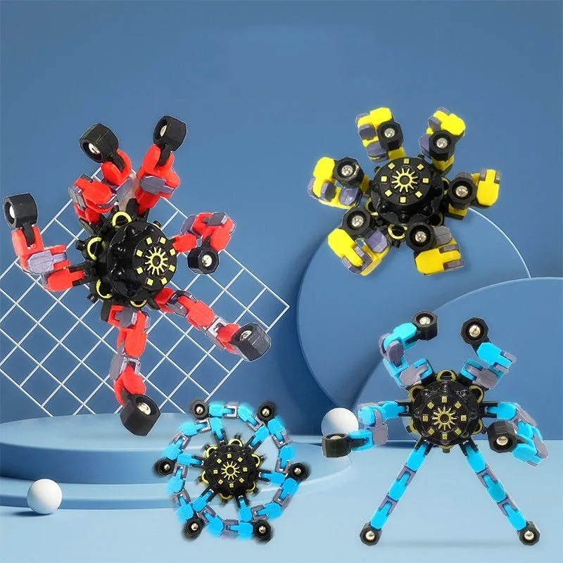 Con quay đồ chơi rô bốt Fidget Spinner nhiều màu sắc  cho trẻ em/người lớn biến hình