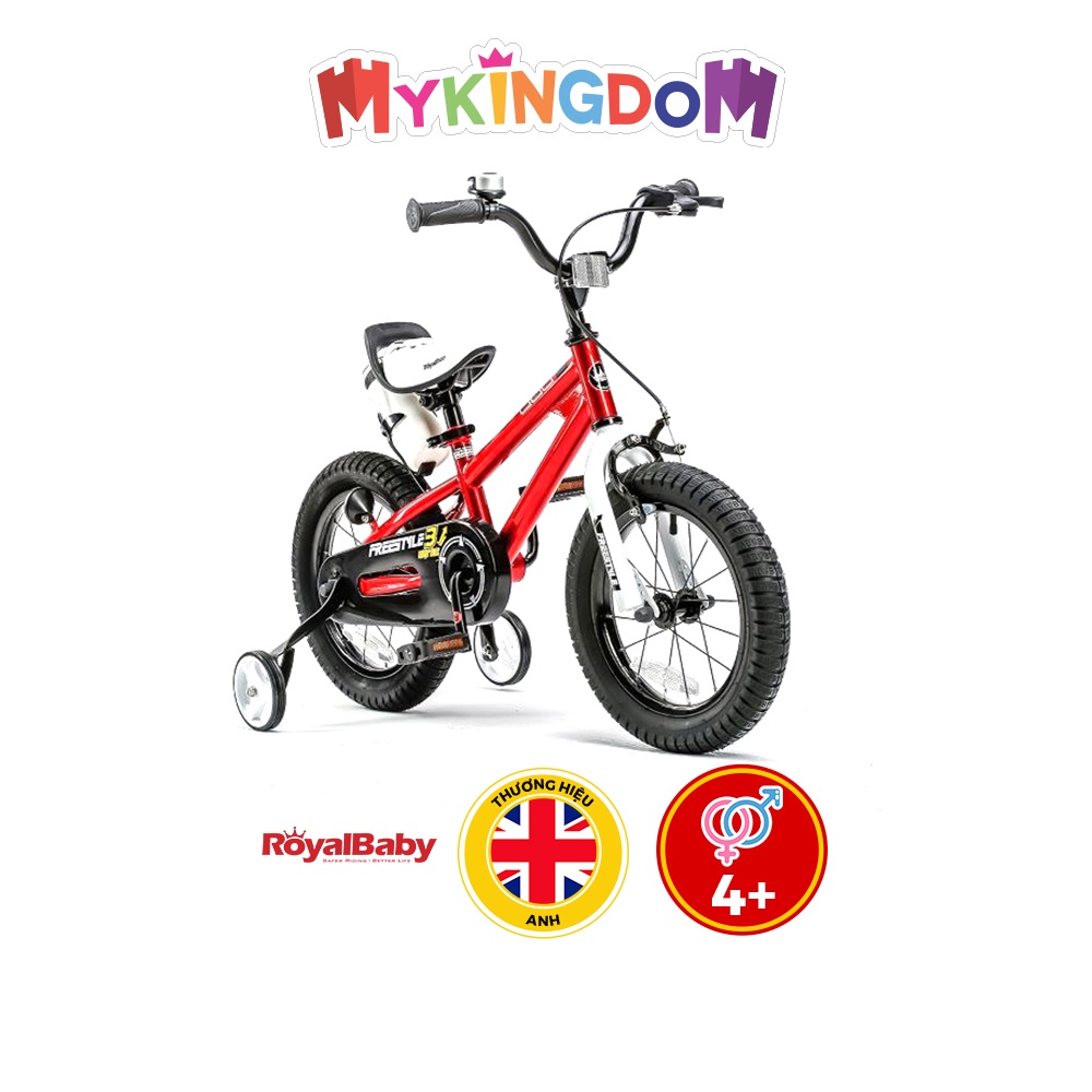 [Nhập MYKIBIKE giảm 100k] Xe đạp trẻ em Freestyle ROYAL BABY Size 16&quot; màu đỏ RB16B-6/RED