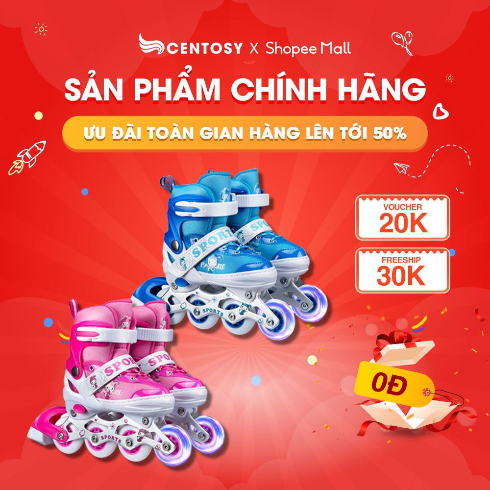 Giày Patin Trẻ Em Giá Rẻ - Centosy Papaison A1 - Bánh Đầu Phát Sáng, Form Chắc Chắn