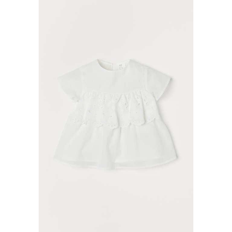 Áo trắng HM sz 4-6m