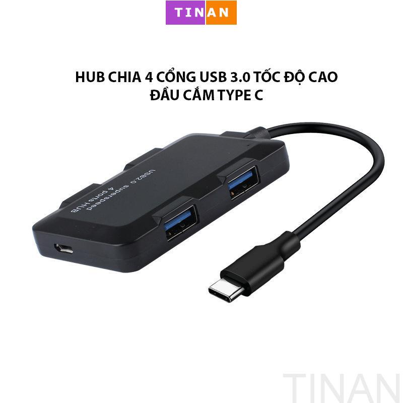 Hub Chia 4 Cổng USB 3.0 Tốc Độ Cao N608, Đầu Cắm USB/ TYPE C