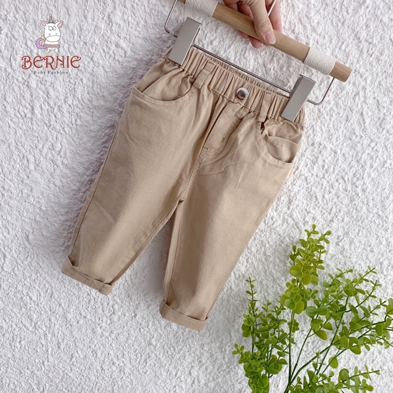 Quần dài linen hãng Bernie cho bé trai bé gái diện Tết cực đẹp