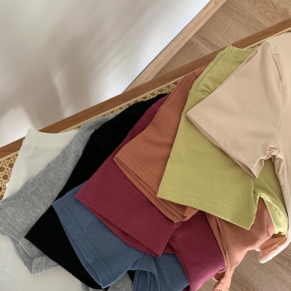 [Mã FAMAYWA giảm 10K đơn 50K] Áo Thun Croptop Co Giãn Màu Sắc Đơn Giản 33309 | BigBuy360 - bigbuy360.vn