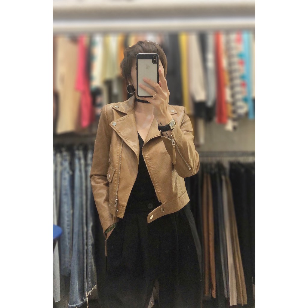 Áo da nữ tag 7259 hàng QC cao cấp