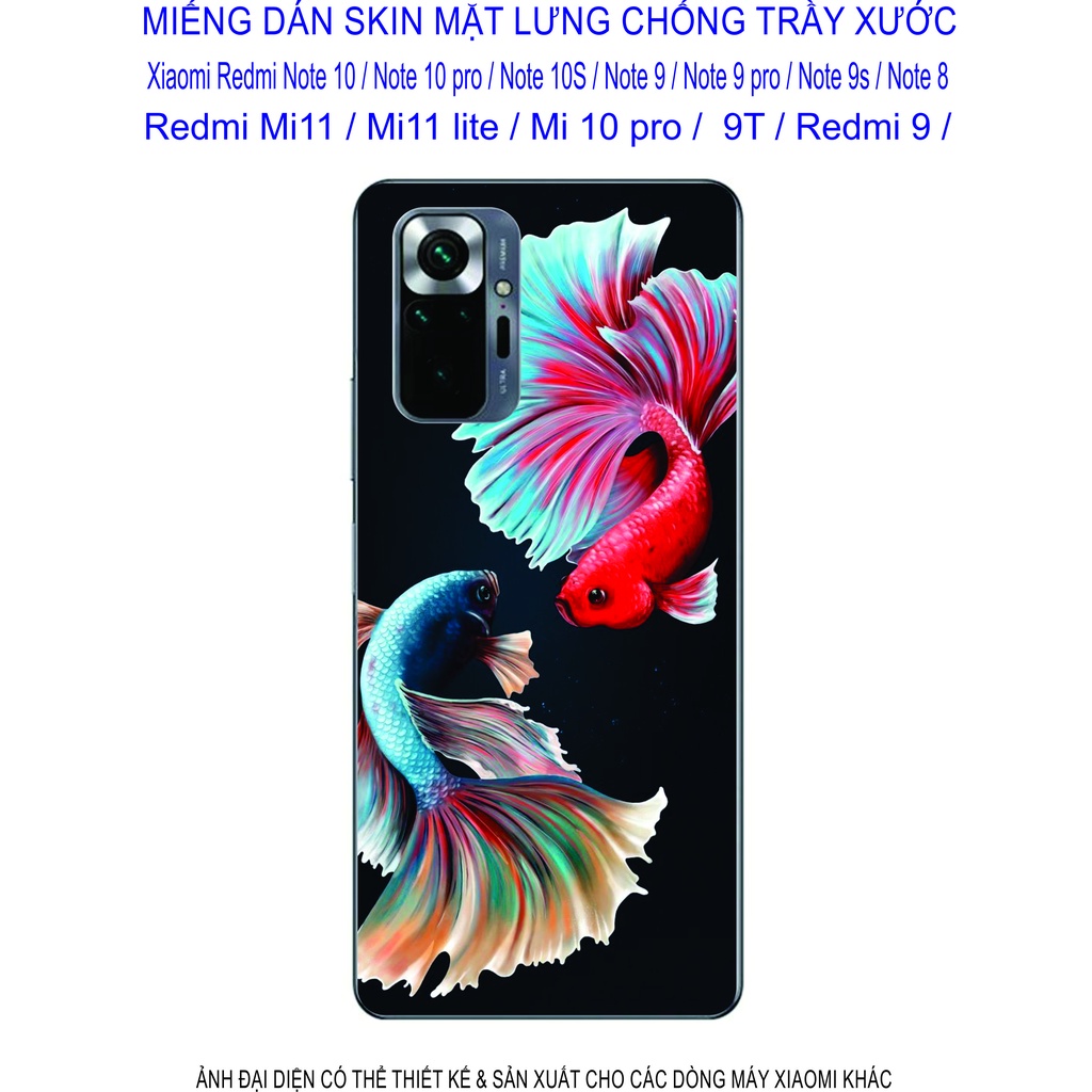 Miếng Dán Skin 3D Xiaomi Redmi note 10 / note 10pro / note 10s/ note 9/ note 9pro/ note 8/ mi 11/ mi 11lite/ mi 10pro/ 9