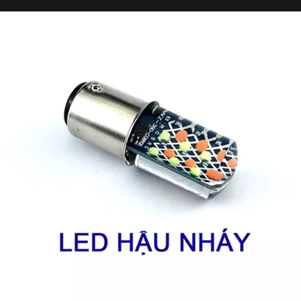 Đèn Led Hậu Nháy 7 Mầu Phủ Silicon Cực Chất, LED đèn phanh nháy 7 màu
