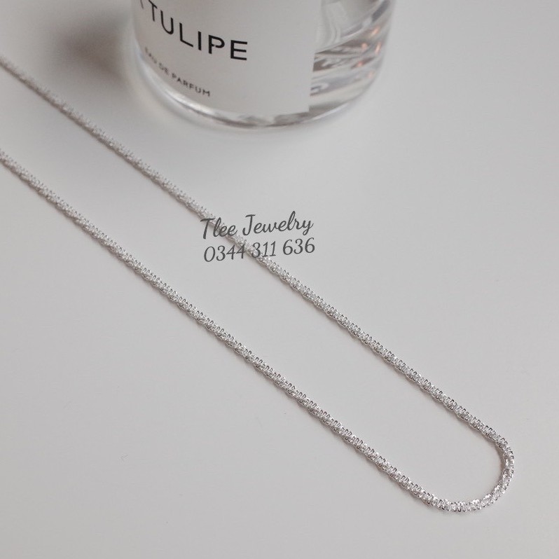 Dây chuyền bạc Tlee, vòng cổ dây xù bắt sáng sang trọng - TleeJewelry