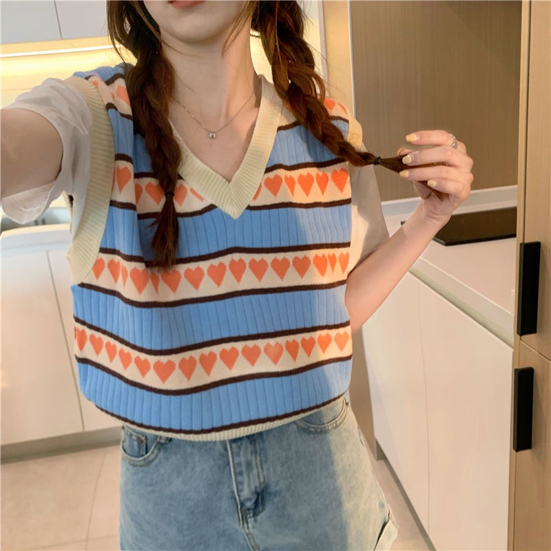 Áo không tay kiểu hàn quốc thời trang retro