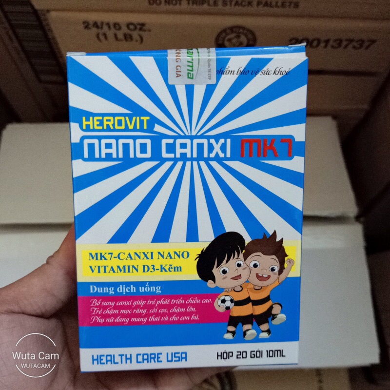 Dung dich uống Calci nano K2 _Kẽm
