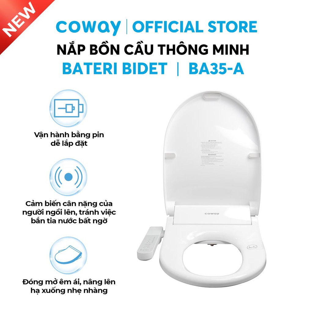 Nắp bồn cầu thông minh Coway Bateri Bidet BA35-A