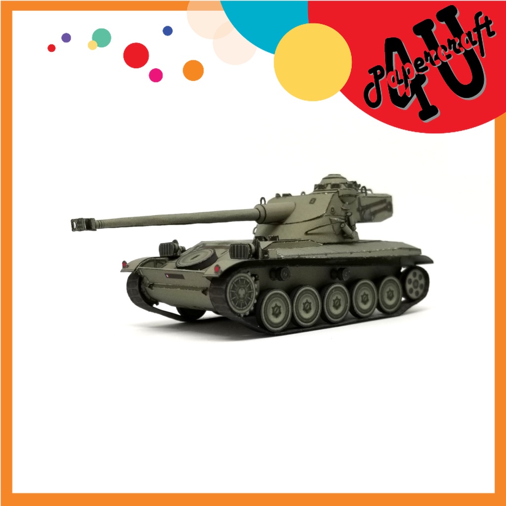 Mô hình giấy 3D  tank AMX 13 tỉ lệ 1/72