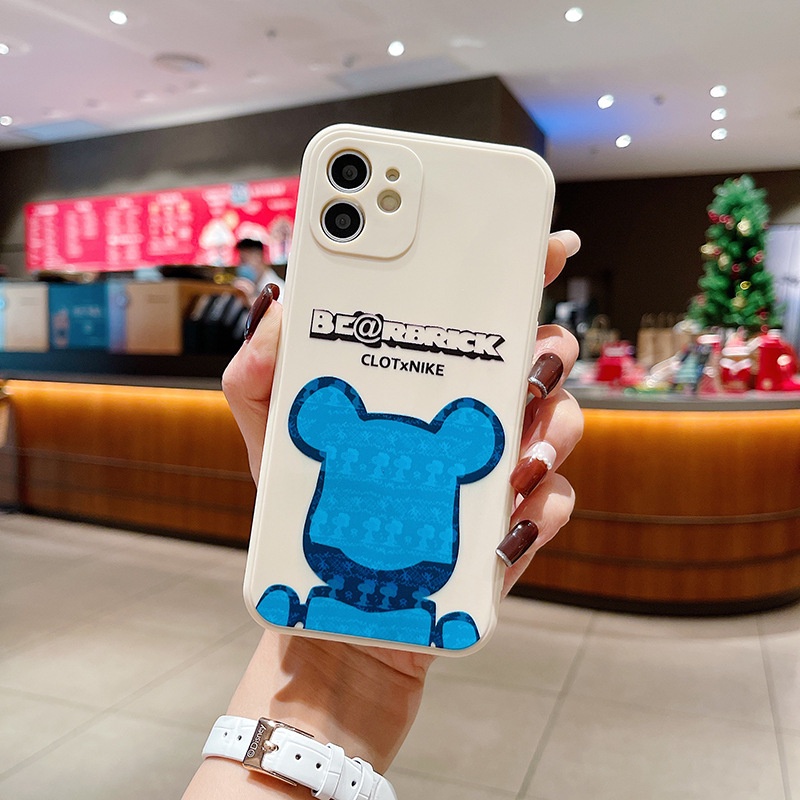 Ốp iphone cạnh vuông Đầu Be.ar.rich cho 11/11pro/11promax/12 pro max/13 pro max/x/xs/xr/xsmax/6/7/8/plus/splus-e234
