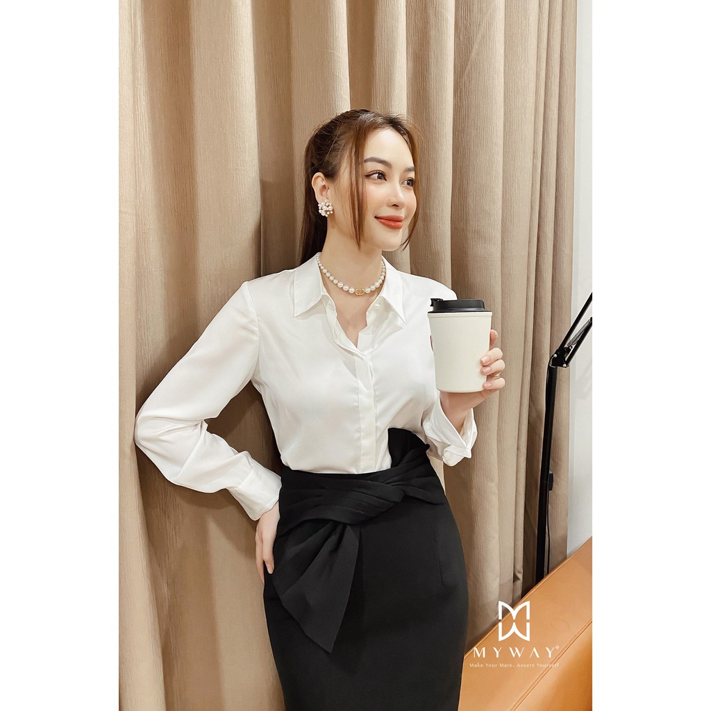 Chân Váy Nữ Dáng Bút Chì Đính Nơ Sang Chảnh MCO606 MY WAY