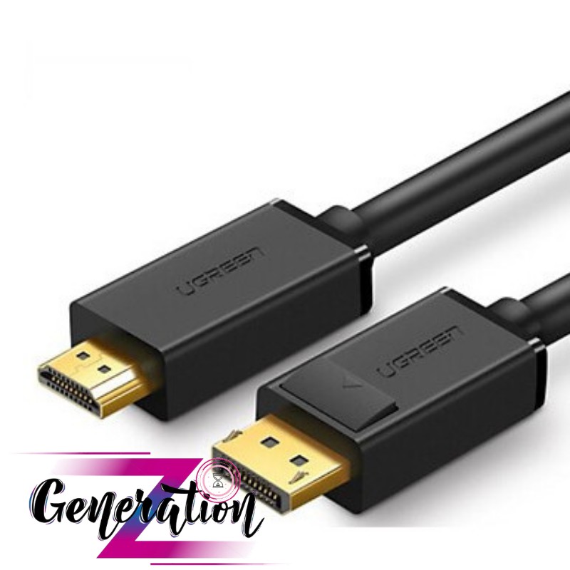 [Mã ELFLASH5 giảm 20K đơn 50K] Cáp chuyển Displayport sang HDMI thuần đồng Ugreen dài 1M - 1.5M - 2M - 3M - 5M