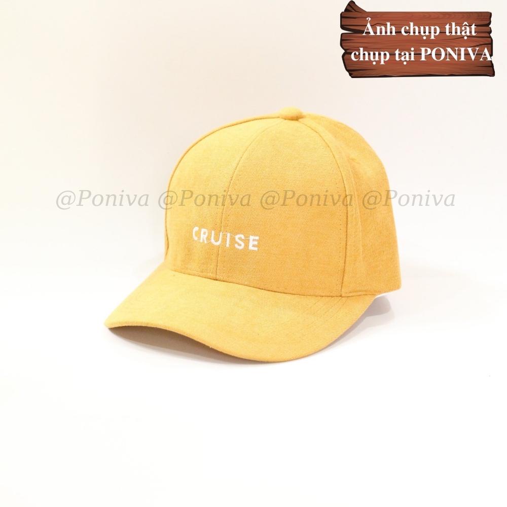 Mũ lưỡi trai ❤️ Nón kết thêu chữ cruis.e. chất nhung mịn form unisex CR123 phong cách Ulzzang Thời trang PONIVA siêu hot