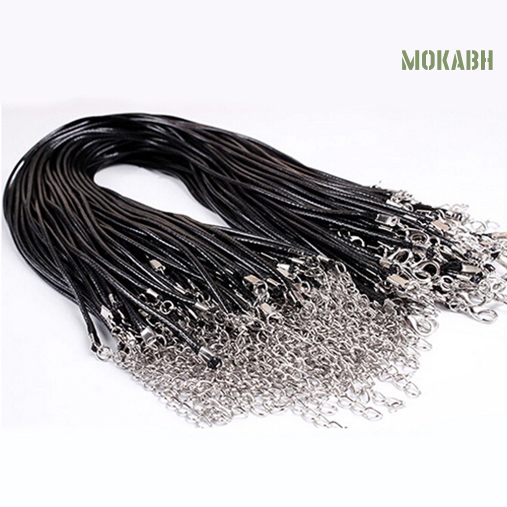 Set 10 Vòng Cổ Choker Bện Dây Giả Da Màu Đen Thời Trang Có Thể Điều Chỉnh