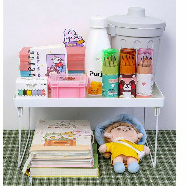 Kệ Gập Xếp Được Để Bàn Đựng Đồ Dùng Học Tập 2 Kích Thước