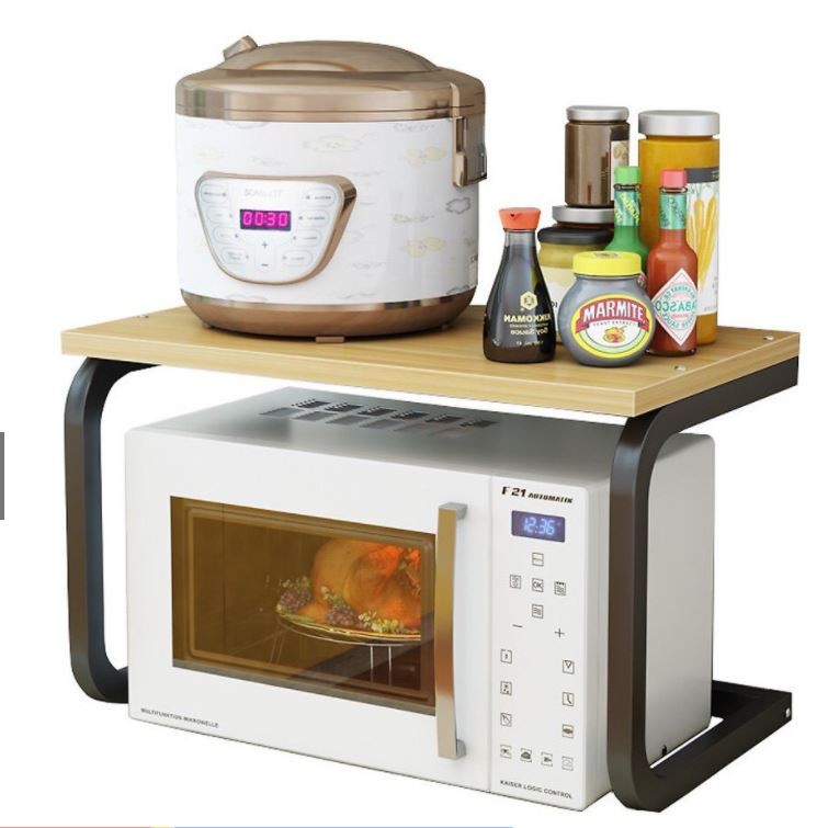 KỆ LÒ VI SÓNG 2 TẦNG CHỮ C INOX KHÔNG GỈ