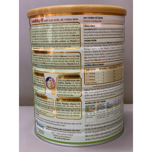 Combo 3 Lon Colosbaby IQ gold 0+ 800g