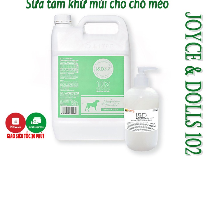 Sữa tắm Khử mùi hôi cho chó mèo Joyce & Dolls 102 500ml Deodorizing dầu tắm chó mèo - CutePets