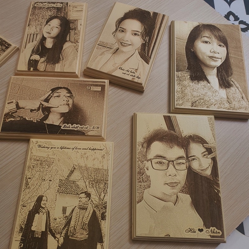 Khung ảnh gỗ ~khắc hình ảnh theo yêu cầu
