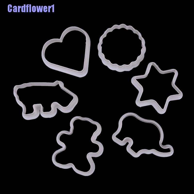 Bộ 6 Khuôn Nhựa Cắt Bánh Quy Hình Động Vật