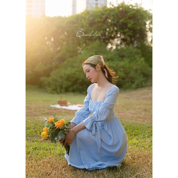 đầm linen midi emma