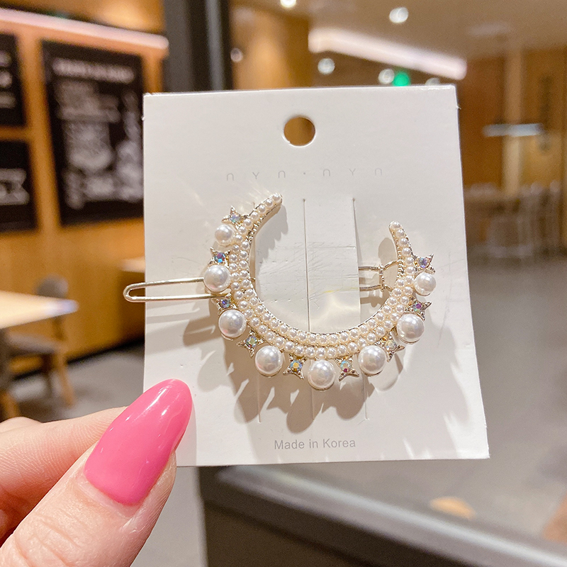 Kẹp Tóc Đính Ngọc Trai Phong Cách Hàn Quốc