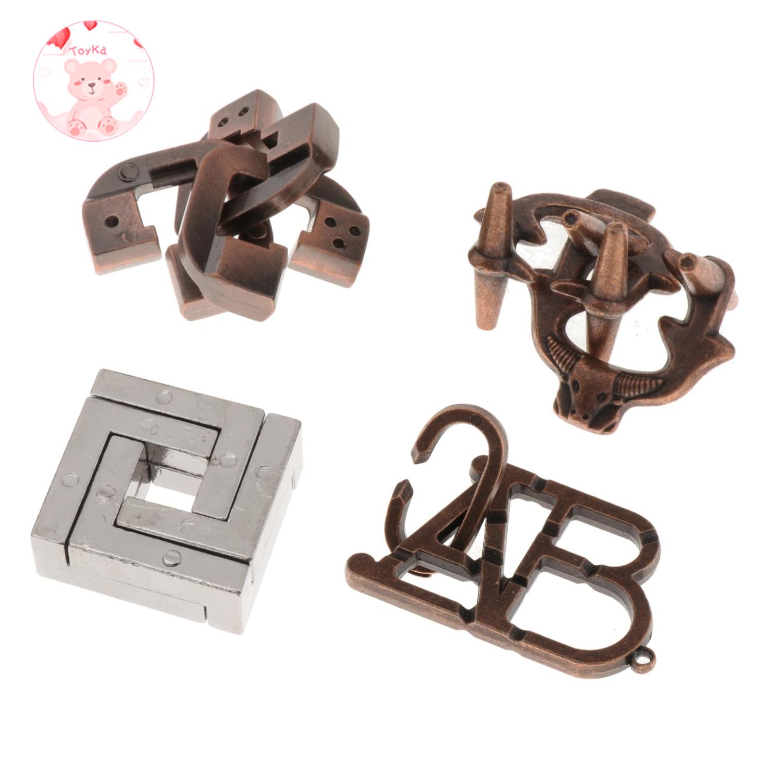 [whbadguy]3D Alloy  Lock Toy Box IQ Test Educational Toys Model Games Funny Gifts