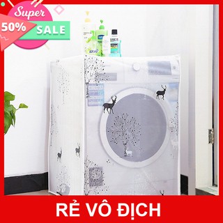 Bọc phủ máy giặt nilon in hình siêu đẹp sạch