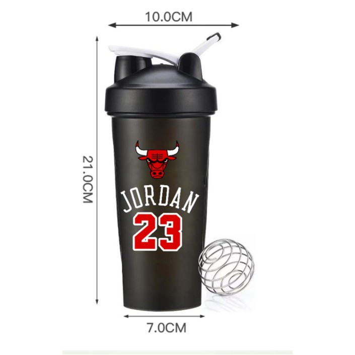 Bình nước thể thao tập Gym dung tích 600ML có lắc lò so