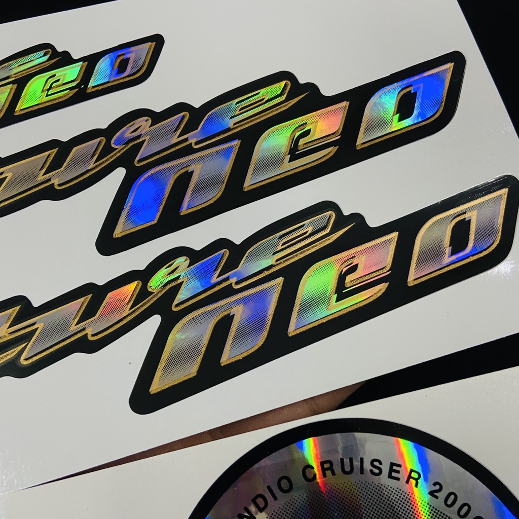 Bộ tem chữ logo FUTURE NEO GT chất liệu crom bóng 7 màu sử dụng dán xe Honda