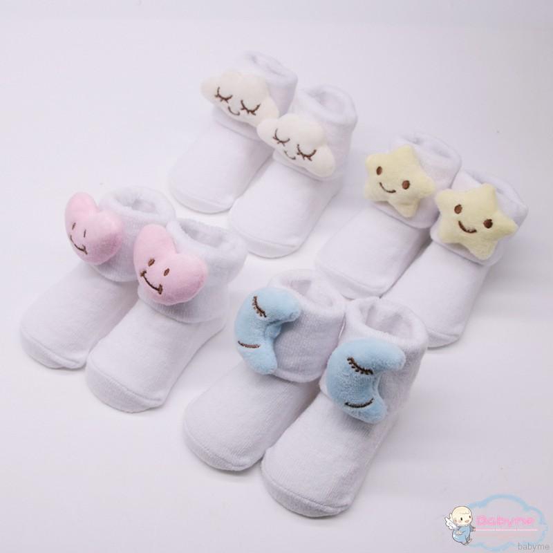 Tất cotton giữ ấm chống trượt cho bé