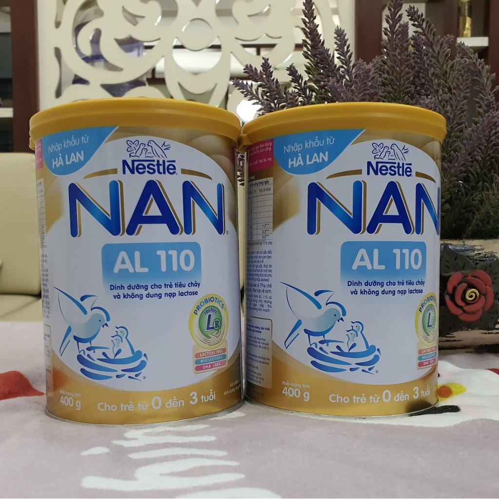 Sữa Nan AL110 400g Dinh dưỡng dành cho trẻ bị tiêu chảy và bất dung nạp Lactose