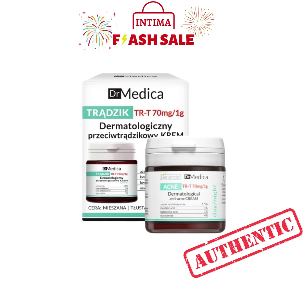 Bielenda Dr Medica Anti Acne Kem Dưỡng Da Ngừa Mụn, Mờ Thâm 50ml ,Làm Da Trắng Hồng Mịn Màng - Hàng Chính Hãng