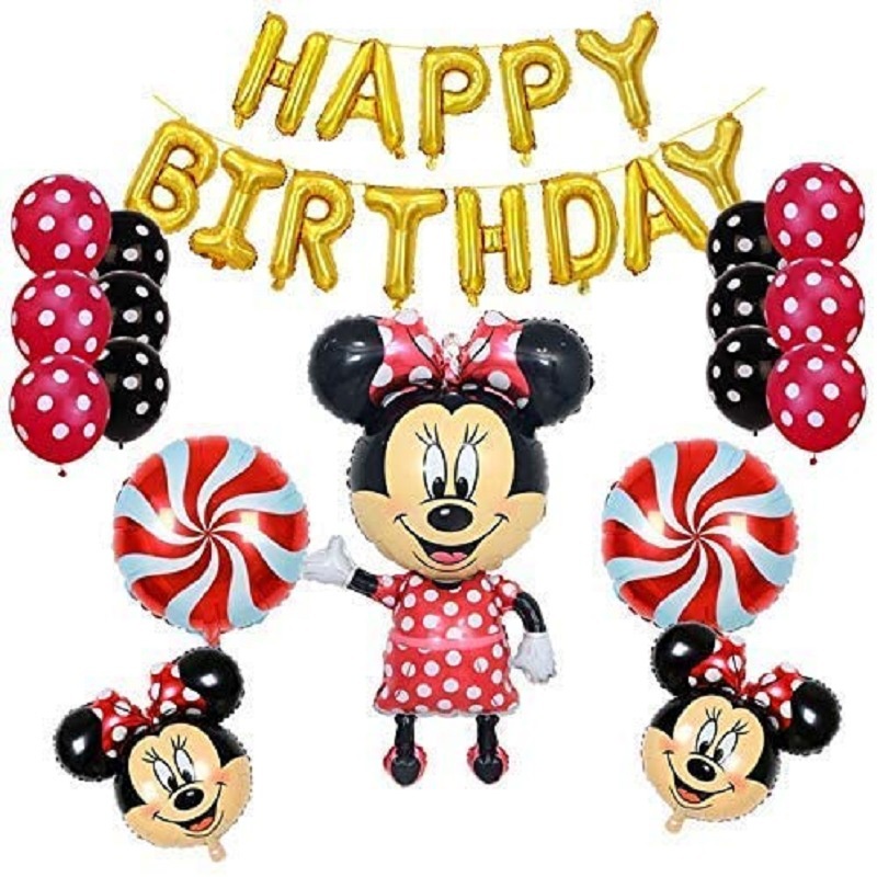 Set Trang Trí Sinh Nhật Mickey Minnie Ngộ Nghĩnh Dễ Thương - K203