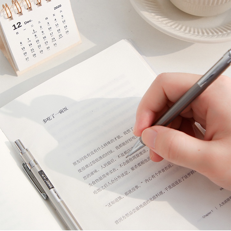 Deli Bút Chì Bấm Kim Loại Ngòi 0.5mm 0.7mm 2B Tiện Dụng