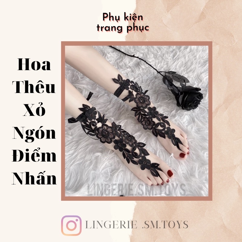 LL1022  Hoa Thêu Xỏ Ngón Đeo Chân - Phụ Kiện Điểm Nhấn Cho Trang Phục Thêm Nữ Tính Bắt Mắt