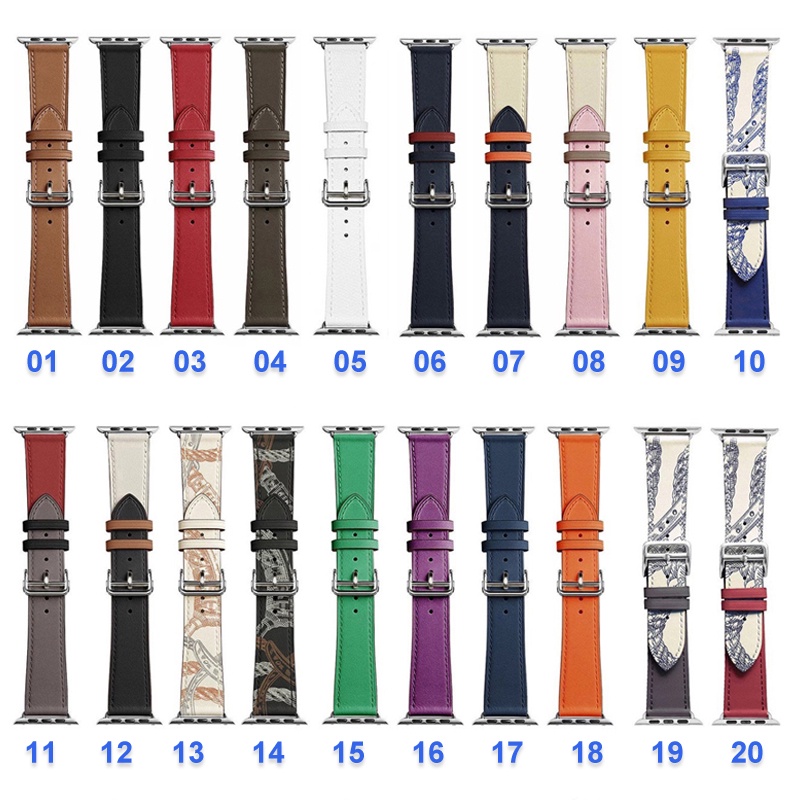 Dây Da Thay Thế 44Mm 40Mm 45Mm 41Mm 38Mm 42Mm Cho Iwatch Series 5 4 3 6 SE 7