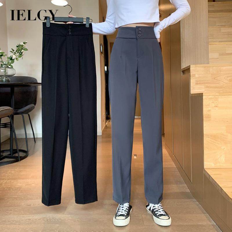 Quần dài IELGY lưng cao dáng đứng thời trang cho nữ