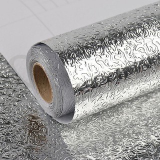 [Dài 3m] Giấy decal dán bếp tráng nhôm chống thấm khổ 60cm (Màu Bạc)
