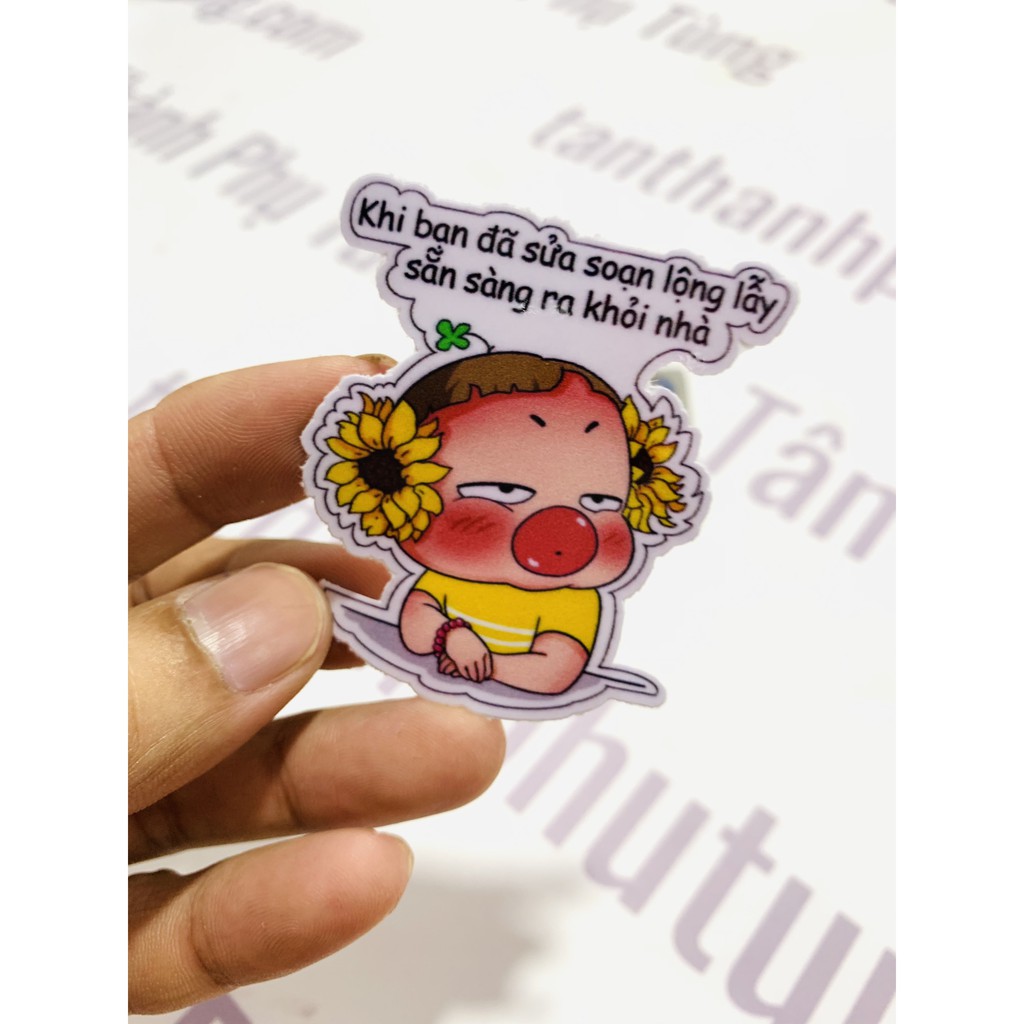 Tem Stiker Quỳnh AK dán xe máy, laptop, nón bảo hiểm(giá 1 tem)